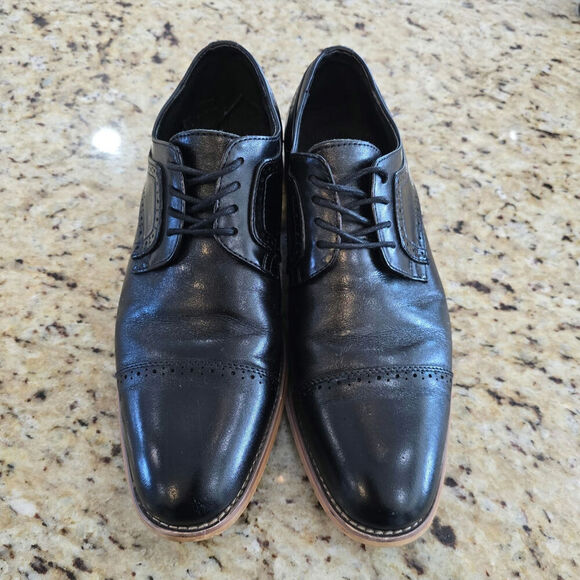 Stacy Adams Mens Dickson Cap Oxford Dress Shoes Size 7.5 M Black - Picture 2 of 8